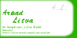 arpad litva business card